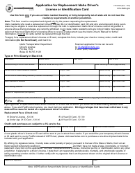 Document preview: Form ITD0020 Application for Replacement Idaho Driver's License or Identification Card - Idaho