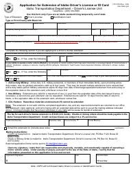 Document preview: Form ITD3153 Application for Extension of Idaho Driver's License or Id Card - Idaho