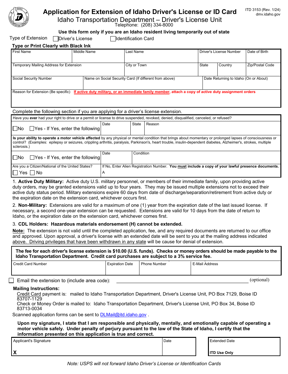 Form Itd3153 Fill Out Sign Online And Download Fillable Pdf Idaho