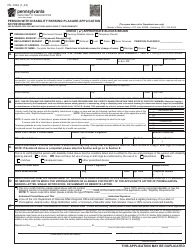 Form MV-145A Person With Disability Parking Placard Application - Pennsylvania