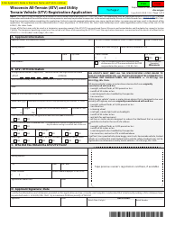 Form 9400&#039;376 Wisconsin All-terrain (Atv) and Utility Terrain Vehicle (Utv) Registration Application - Wisconsin