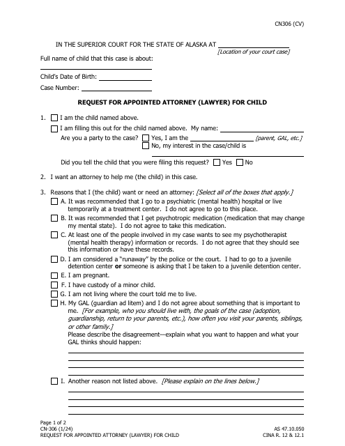 Form CN-306  Printable Pdf