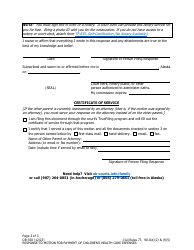 Form DR-358 Response to Motion for Payment of Children&#039;s Health Care Expenses - Alaska, Page 3