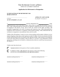 Application for Retirement or Resignation - Ohio