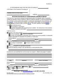 Document preview: Form PG-190 Petition for Review of Guardianship/Conservatorship - Alaska