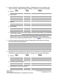 Form PG-100 Petition for Appointment of a Guardian for an Adult - Alaska, Page 4