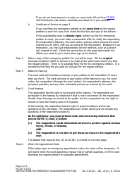 Form PG-525 Instructions for Emergency Guardianship Petition - Alaska, Page 2