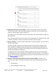Form CHC701 Instructions - Answer to Petition to Establish Third Party Custody of a Child and Counterpetition for Custody - Minnesota, Page 17