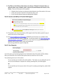 Form CHC701 Instructions - Answer to Petition to Establish Third Party Custody of a Child and Counterpetition for Custody - Minnesota, Page 19