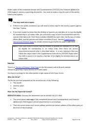 Form CHC701 Instructions - Answer to Petition to Establish Third Party Custody of a Child and Counterpetition for Custody - Minnesota, Page 25