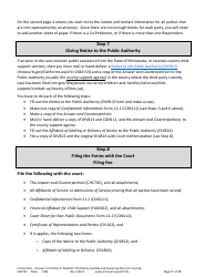 Form CHC701 Instructions - Answer to Petition to Establish Third Party Custody of a Child and Counterpetition for Custody - Minnesota, Page 27