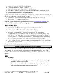 Form CHC701 Instructions - Answer to Petition to Establish Third Party Custody of a Child and Counterpetition for Custody - Minnesota, Page 2