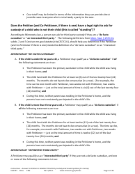 Form CHC701 Instructions - Answer to Petition to Establish Third Party Custody of a Child and Counterpetition for Custody - Minnesota, Page 3