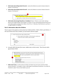 Form CHC701 Instructions - Answer to Petition to Establish Third Party Custody of a Child and Counterpetition for Custody - Minnesota, Page 9