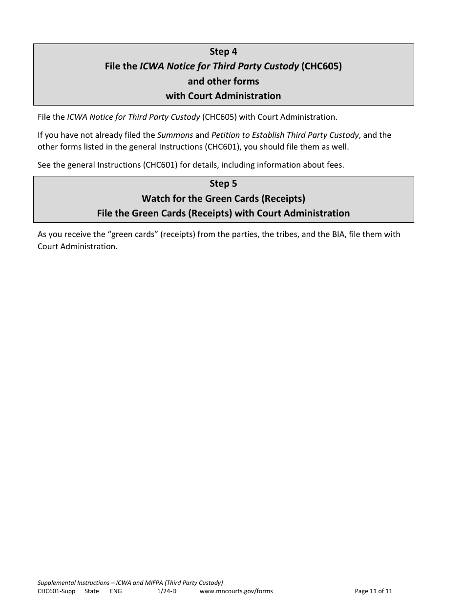 Form CHC601-SUPP Instructions - Icwa and Mifpa - Third Party Custody - Minnesota, Page 11