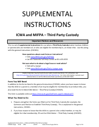 Form CHC601-SUPP Instructions - Icwa and Mifpa - Third Party Custody - Minnesota