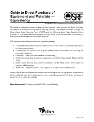 Guide to Direct Purchase of Equipment and Materials - Equivalency - South Carolina