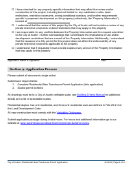 Residential New Townhouse Permit Application - City of Austin, Texas, Page 4