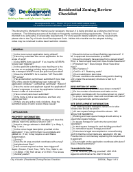Document preview: Residential Zoning Review Checklist - City of Austin, Texas