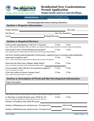 Residential New Condominium Permit Application - Single-Family and Two-Unit Dwellings - City of Austin, Texas
