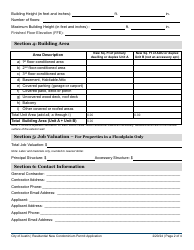 Residential New Condominium Permit Application - Single-Family and Two-Unit Dwellings - City of Austin, Texas, Page 2