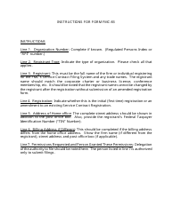 Form FMC-83 Service Contract Registration, Page 2
