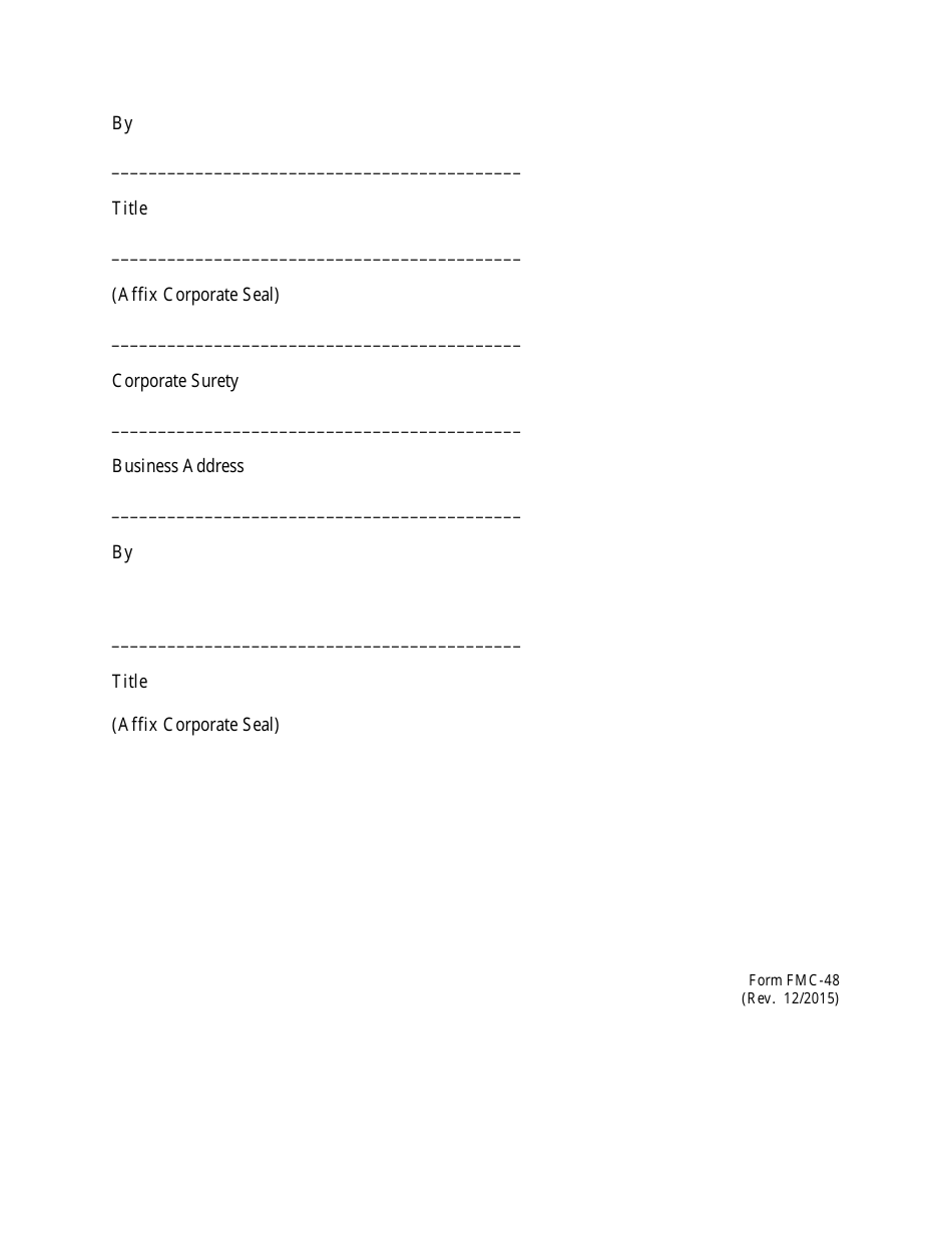 Form FMC-48 Ocean Transportation Intermediary (Oti) Bond, Page 4