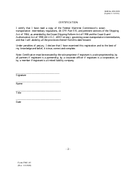 Form FMC-65 Foreign-Based Unlicensed Nvocc Registration/Renewal, Page 2