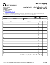 Form F242-246-000 Logging Safety Initiative Manual Logging Supplemental Report - Washington