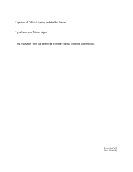 Form FMC-67 Ocean Transportation Intermediary (Oti) Insurance Form, Page 3