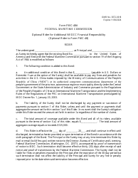Form FMC-48A Optional Rider for Additional Nvocc Financial Responsibility