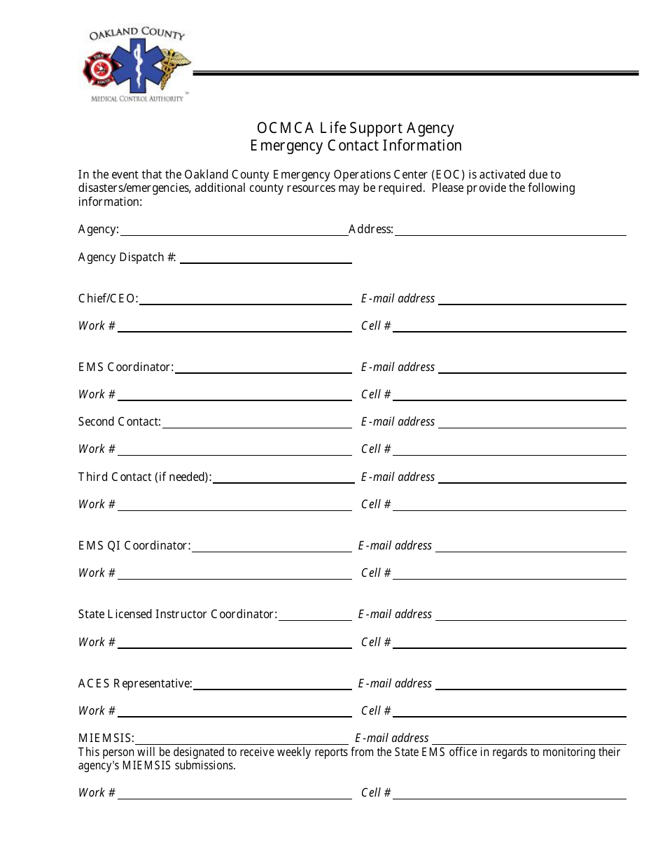 Life Support Agency Letter of Compliance - Oakland County, Michigan, Page 6