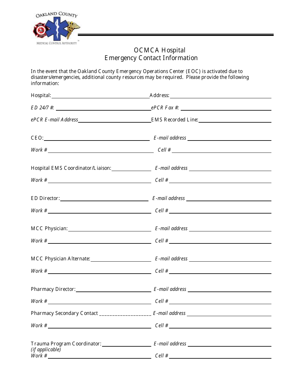 Medical Control Hospital Letter of Compliance - Oakland County, Michigan, Page 4