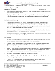 Cyanokit Medication Pack Exchange Procedure &amp; Use Replacement Form - Oakland County, Michigan, Page 2