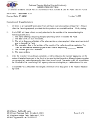 Cyanokit Medication Pack Exchange Procedure &amp; Use Replacement Form - Oakland County, Michigan, Page 3