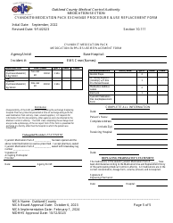 Cyanokit Medication Pack Exchange Procedure &amp; Use Replacement Form - Oakland County, Michigan, Page 5