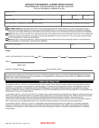 Form BMV4834 Health Care Provider Certification of Eligibility for Accessible License Plates - Ohio, Page 2