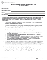 Form HFS3195 Irrevocable Assignment of Benefits of Life Insurance Policy - Illinois