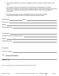 Form HFS3195 Irrevocable Assignment of Benefits of Life Insurance Policy - Illinois, Page 2