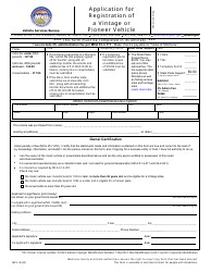 Document preview: Form MV3 Application for Registration of a Vintage or Pioneer Vehicle - Montana