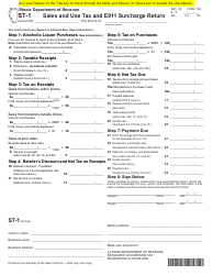 Document preview: Form ST-1 (002) Sales and Use Tax and E911 Surcharge Return - Illinois