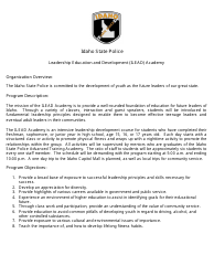 Leadership Education and Development (Ilead) Academy Application - Idaho, Page 2