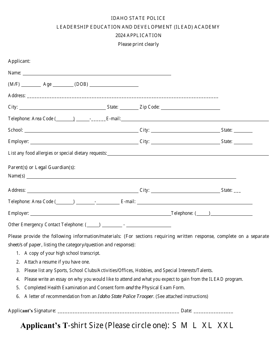 Leadership Education and Development (Ilead) Academy Application - Idaho, Page 4