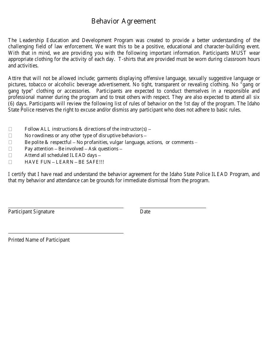 Leadership Education and Development (Ilead) Academy Application - Idaho, Page 6