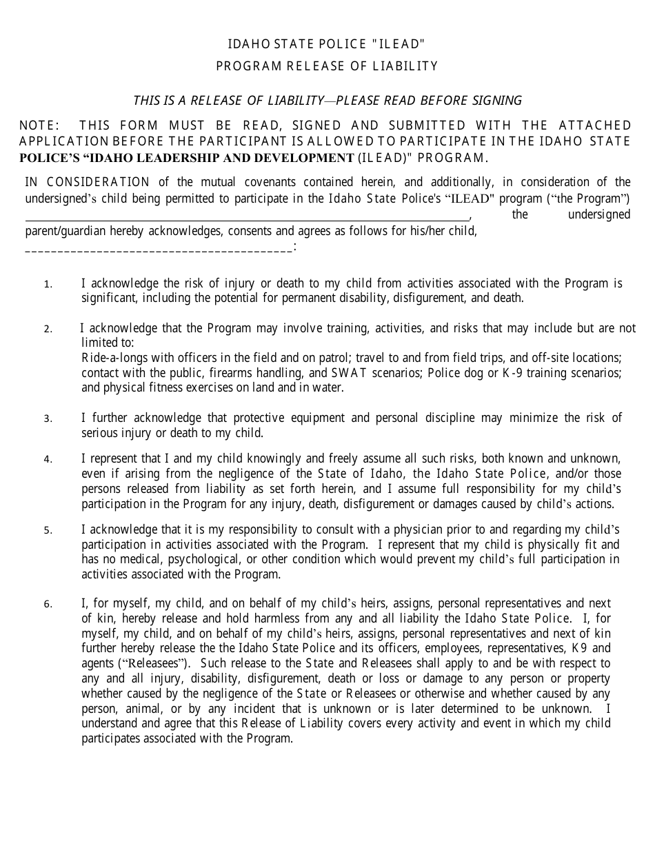 Leadership Education and Development (Ilead) Academy Application - Idaho, Page 7