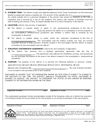 TREC Form 59 Notice to Purchaser of Special Taxing or Assessment District - Texas, Page 2