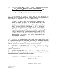 Decree of Divorce With Minor Children - Wyoming, Page 18