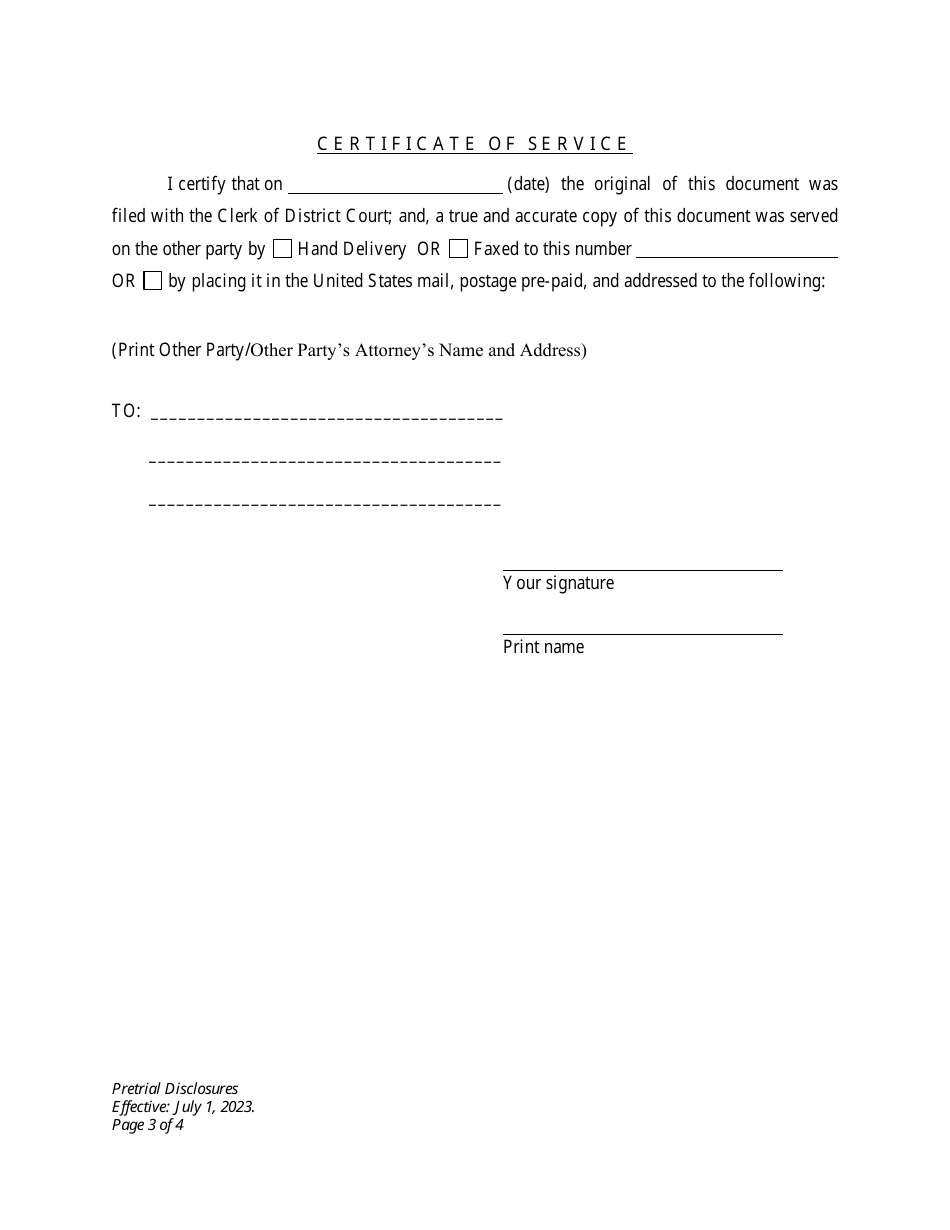 Pretrial Disclosures - Petitioner / Respondent - Wyoming, Page 3
