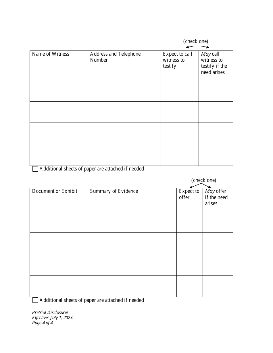 Pretrial Disclosures - Petitioner / Respondent - Wyoming, Page 4