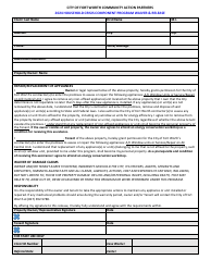 Household Crisis Component Program Application - City of Fort Worth, Texas, Page 2